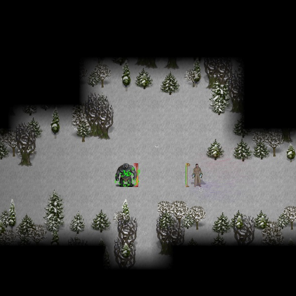 Anguished class character fighting a troll